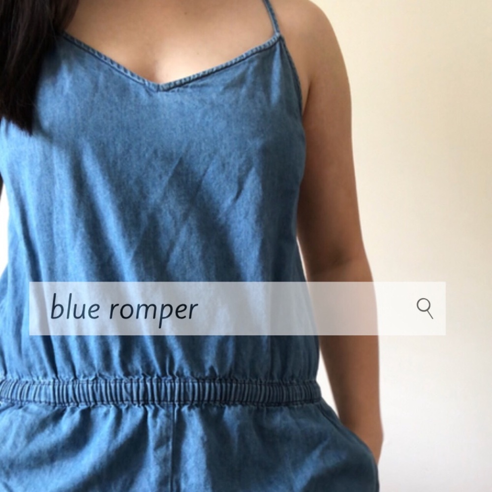 cute blue romper